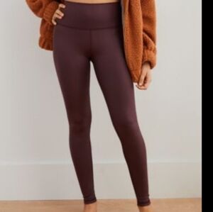 Aerie High Waisted Leggings Rust Brown Size Medium Long